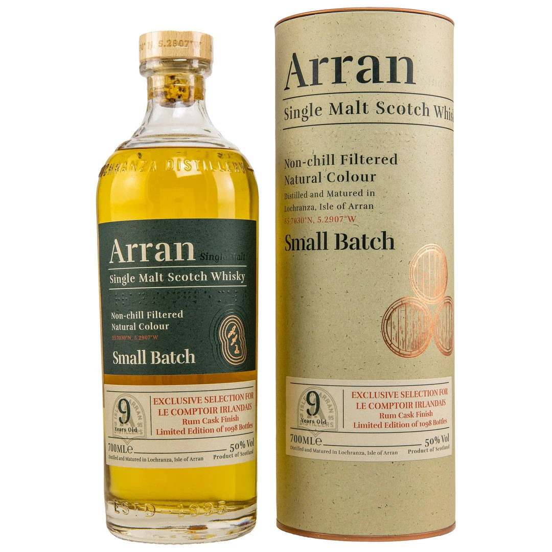 Arran 9 Year Old Small Batch Rum Cask Finish Scotch Whisky | 700ML - Whiskey