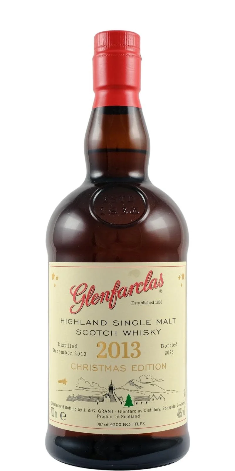 Glenfarclas 2013 (embotellado 2023) Whisky escocés edición navideña | 700ML