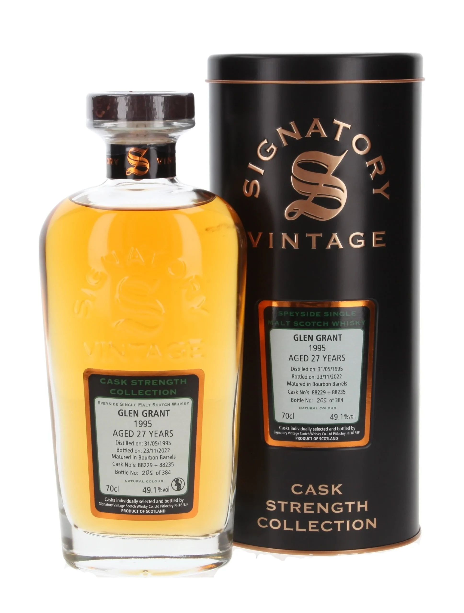 Glen Grant Signatory Vintage Cask Strength 1995 27 Year Old Whisky | 700ML - Whiskey