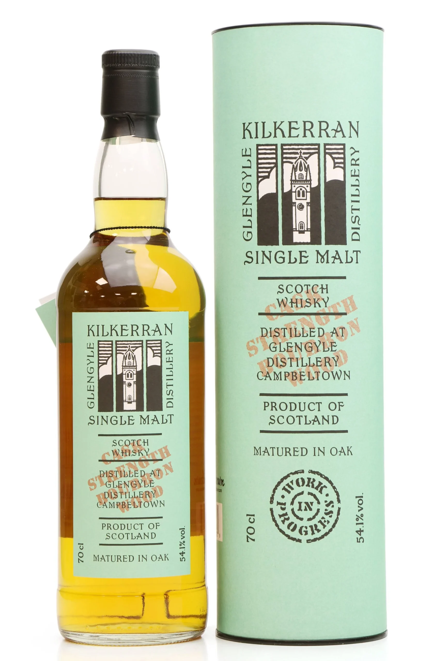 Kilkerran Work In Progress 7th Release Bourbon Wood Cask Strength Scotch Whisky | 700ML - Whiskey