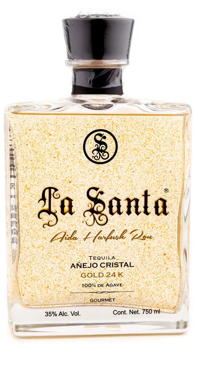 Tequila La Santa Añejo Cristal Gold 24k