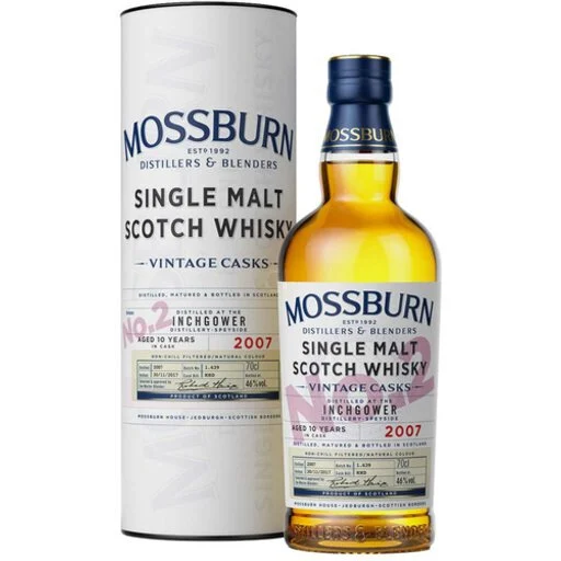 Mossburn Distillers and Blenders Vintage Cask Inchgower No 2 (10 Year Old) Single Malt Scotch Whisky - Whiskey
