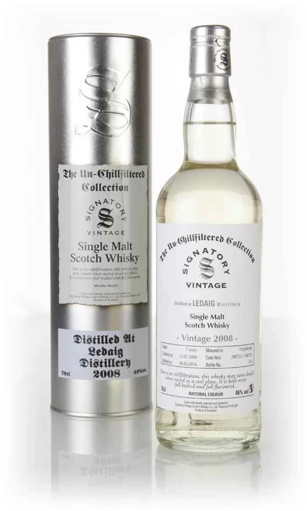 Ledaig 7 Year Old 2008 (casks 700752 & 700753) - Un-Chillfiltered Collection (Signatory) Scotch Whisky | 700ML
