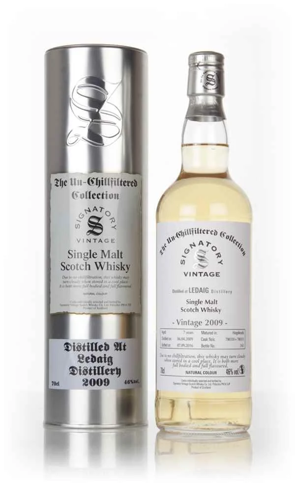 Ledaig 7 Year Old 2009 (casks 700310 & 700311) - Un-Chillfiltered Collection (Signatory) Scotch Whisky | 700ML