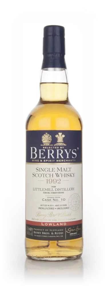 Littlemill 20 Year Old 1992 (cask 10) (Berry Bros. & Rudd) Scotch Whisky | 700ML - Whiskey
