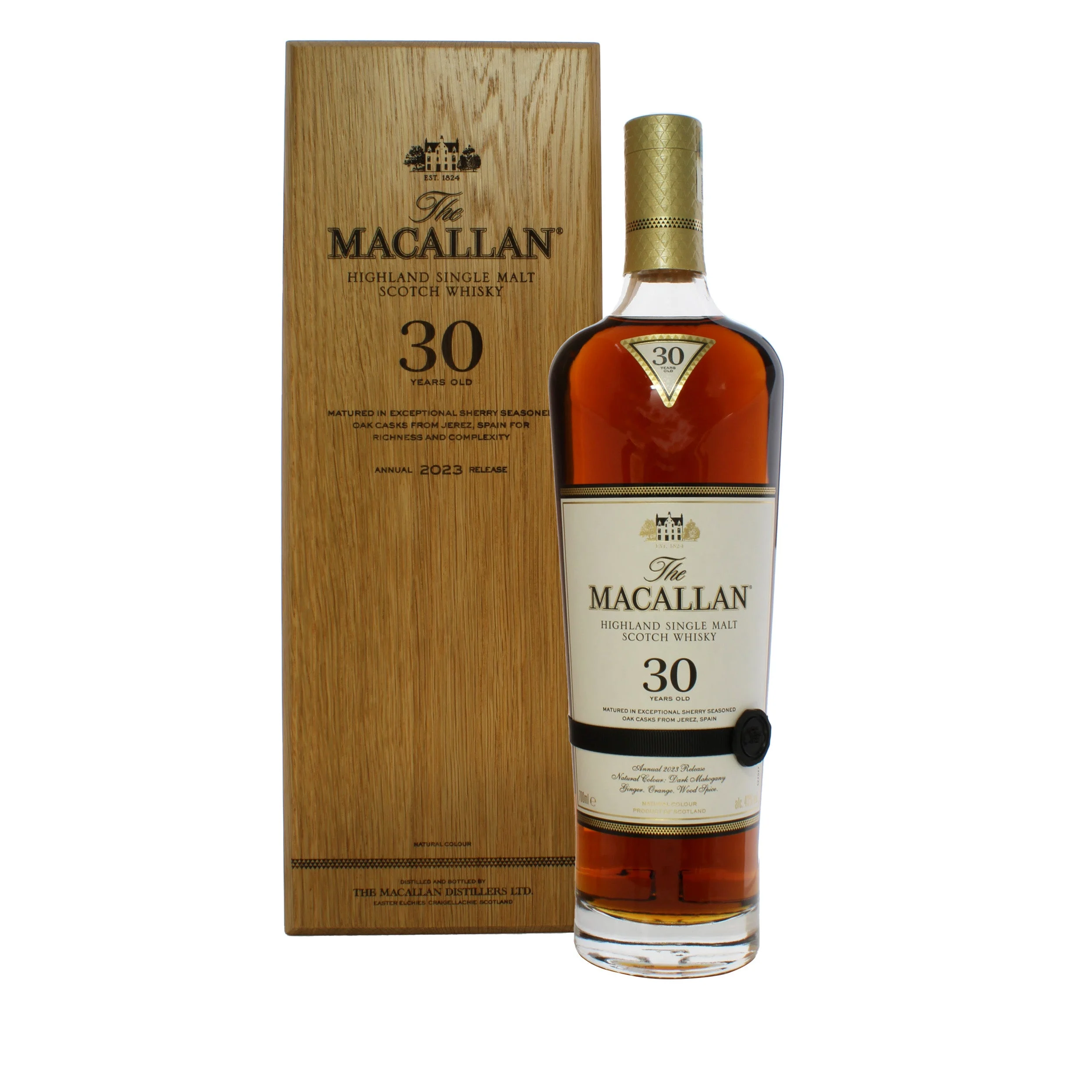 Macallan Sherry Oak 2023 Release 30 Year Old Whisky | 700ML - Whiskey