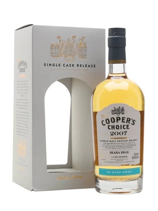 Skara Brae 15 años (D.2007, B.2022) The Secret Orkney, el whisky escocés Cooper's Choice | 700ML