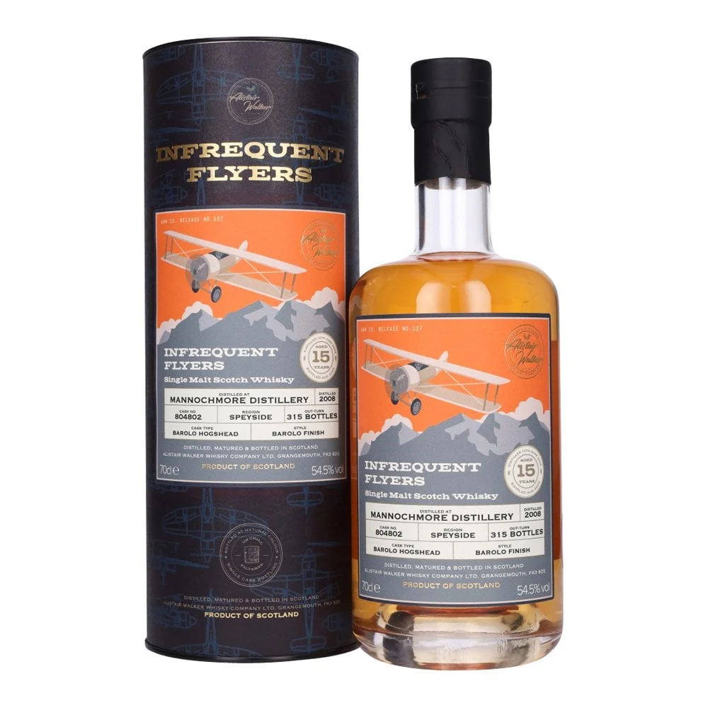Mannochmore Infrequent Flyers Barolo 2008 15 Year Old Whisky | 700ML - Whiskey