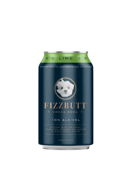FizzButt Lime Vodka Soda Cocktail | 4x355ML