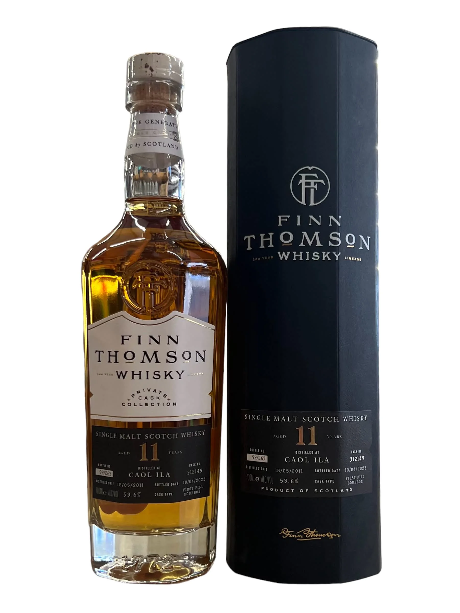 Finn Thomson Caol Ila 11 Year Old Scotch Whisky | 700ML - Whiskey