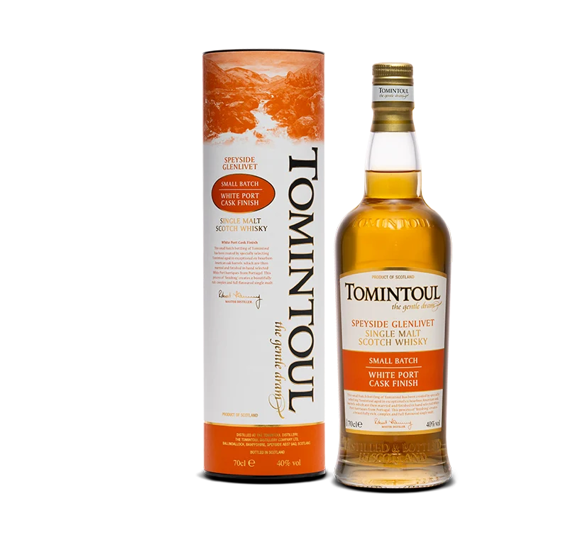Tomintoul White Port Cask Finish Proof 80 Scotch Whisky | 700ML - Whiskey
