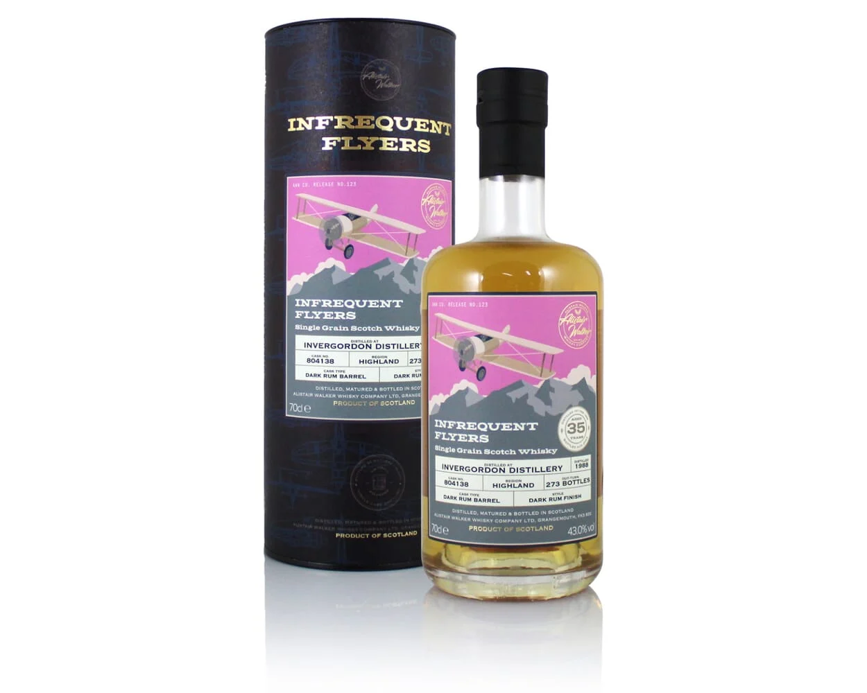 Invergordon Infrequent Flyers Dark Rum Finish 1988 35 Year Old Whisky | 700ML - Whiskey