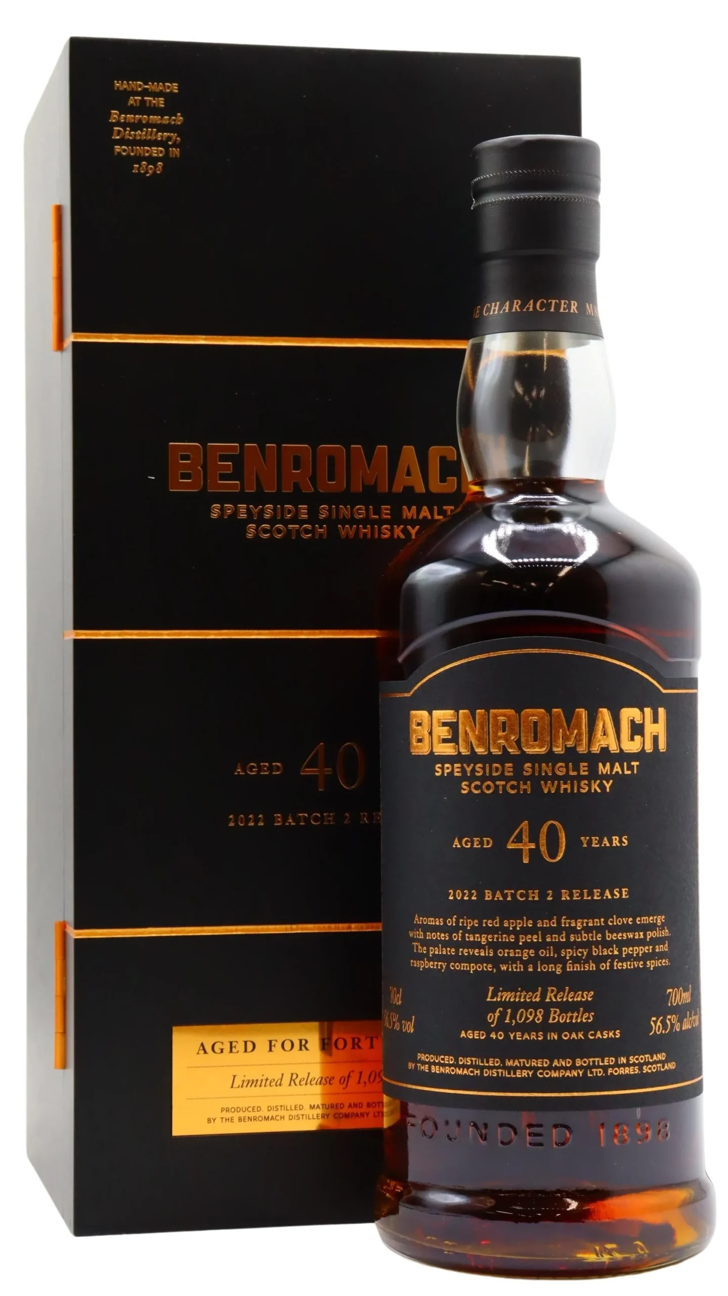 Benromach Cask Strength 2022 Release Batch 2 1982 40 Year Old Whisky | 700ML - Whiskey