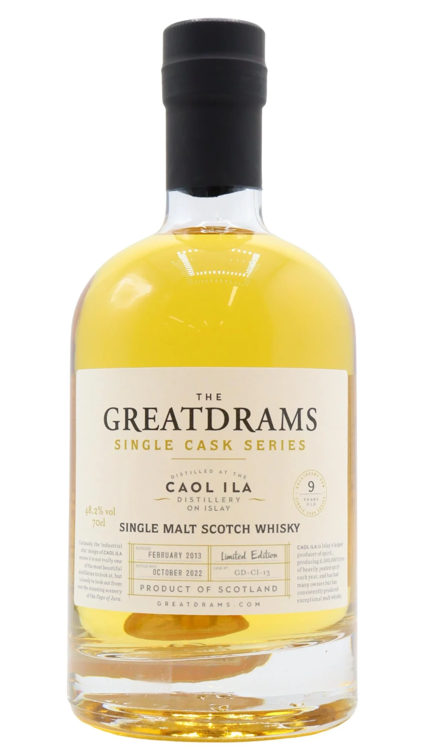 Caol Ila Great Drams Rare Cask Series 2013 9 Year Old Whisky | 700ML - Whiskey