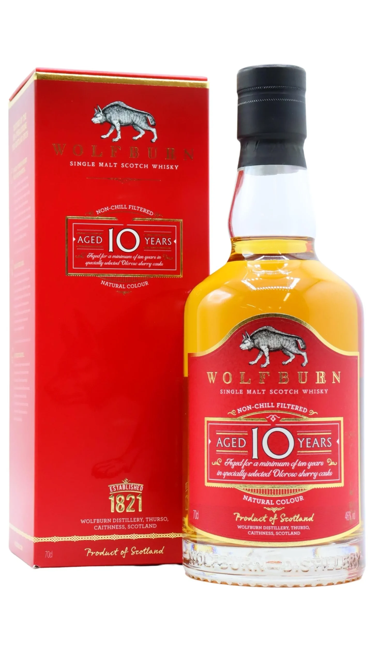 Wolfburn Oloroso Sherry Cask 2023 Release 10 Year Old Whisky | 700ML - Whiskey