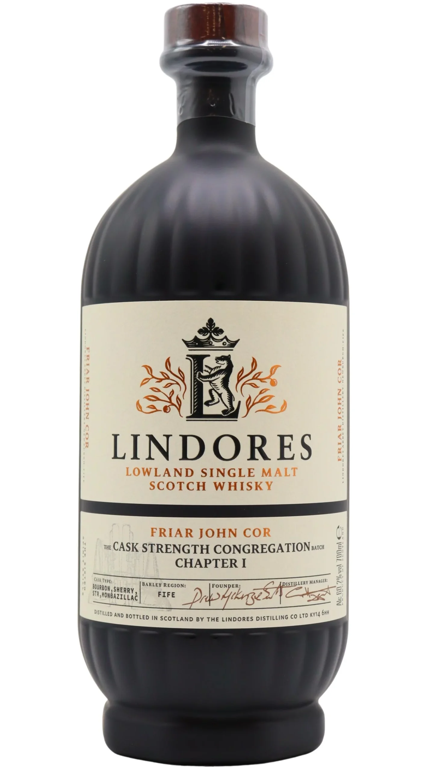 Lindores The Friar John Cor Cask Strength Congregation Batch Chapter 1 Whisky | 700ML - Whiskey