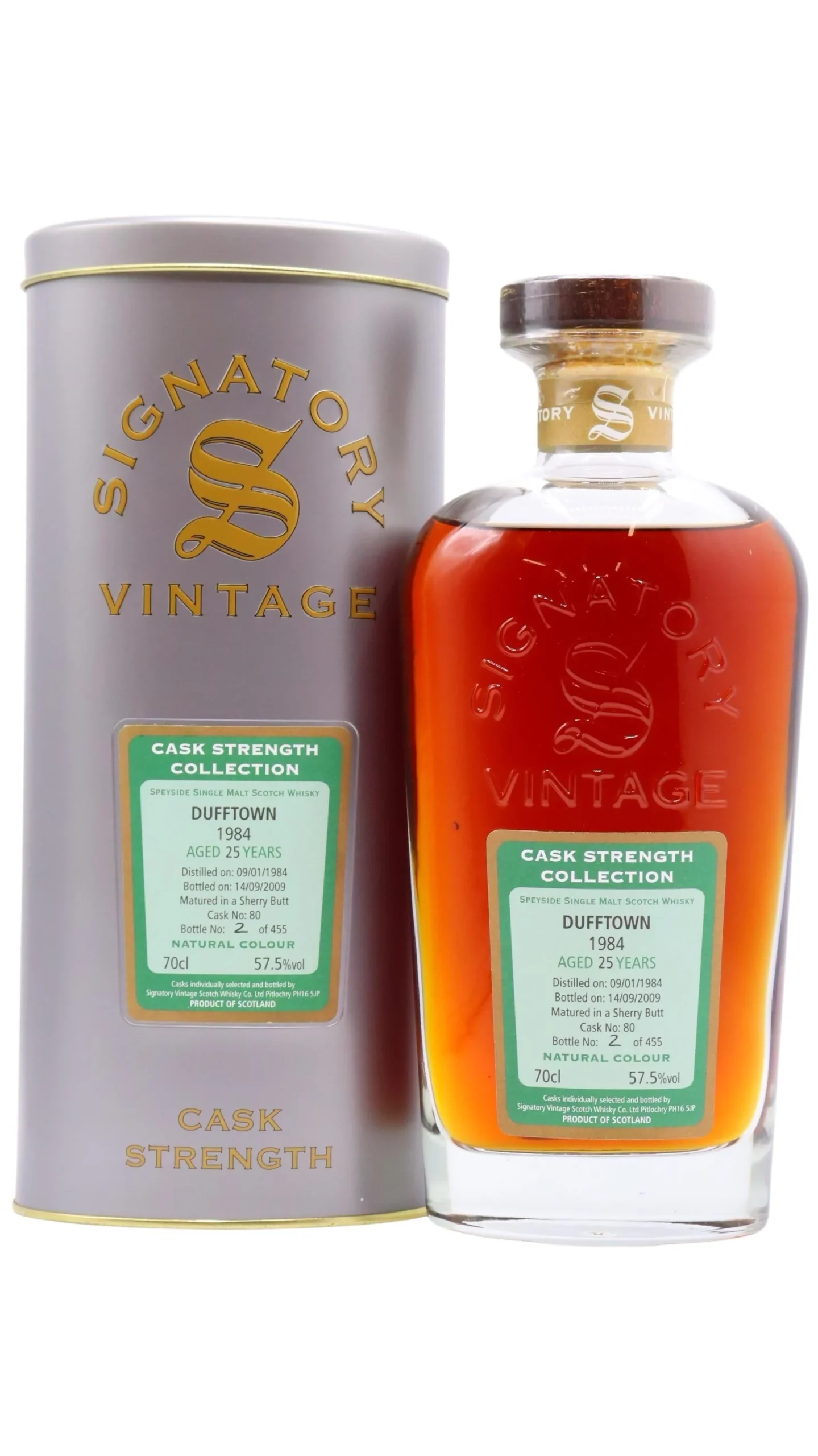 Dufftown Signatory Vintage Single Cask #80 1984 25 Year Old Whisky | 700ML - Whiskey