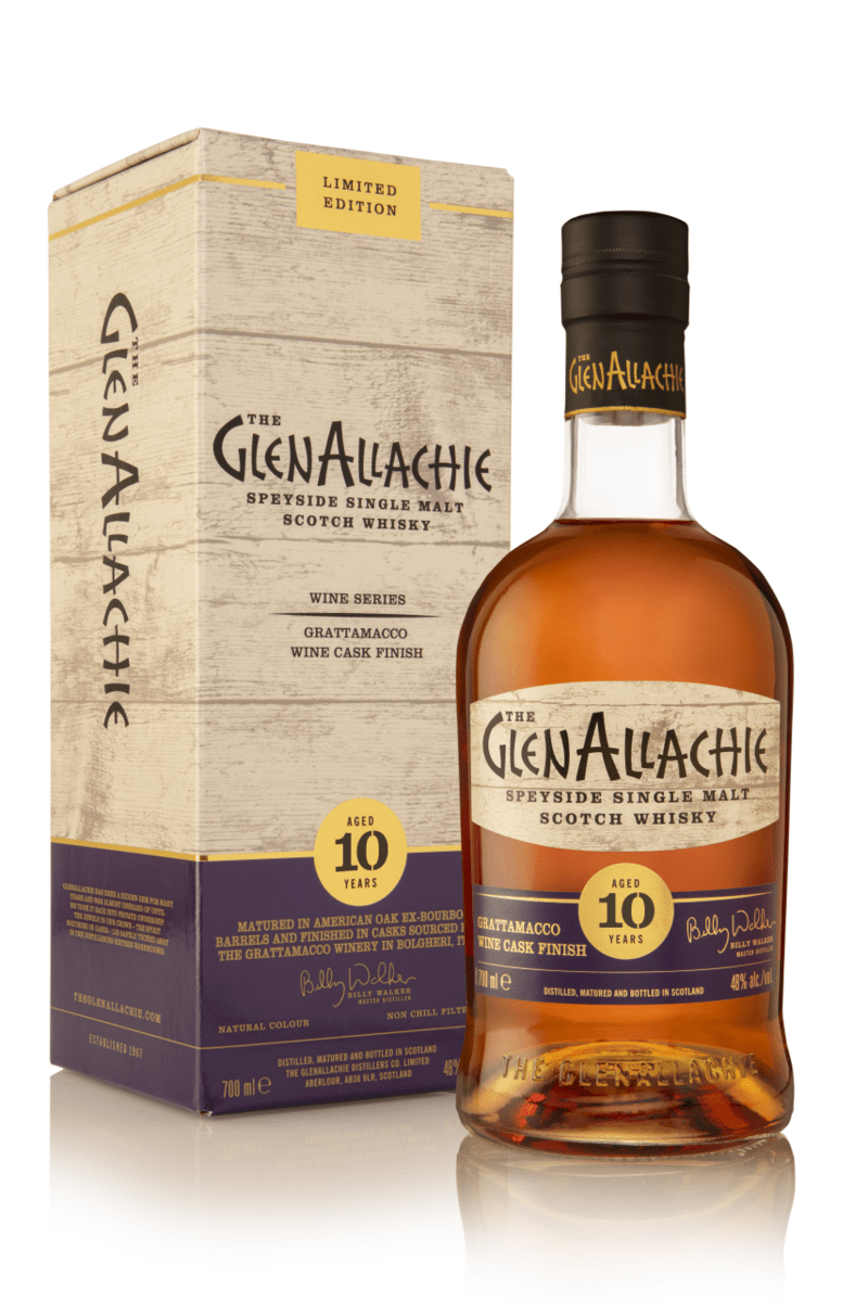 GlenAllachie Wine Series: Grattamacco Wine Finish 10 Year Old Whisky | 700ML - Whiskey