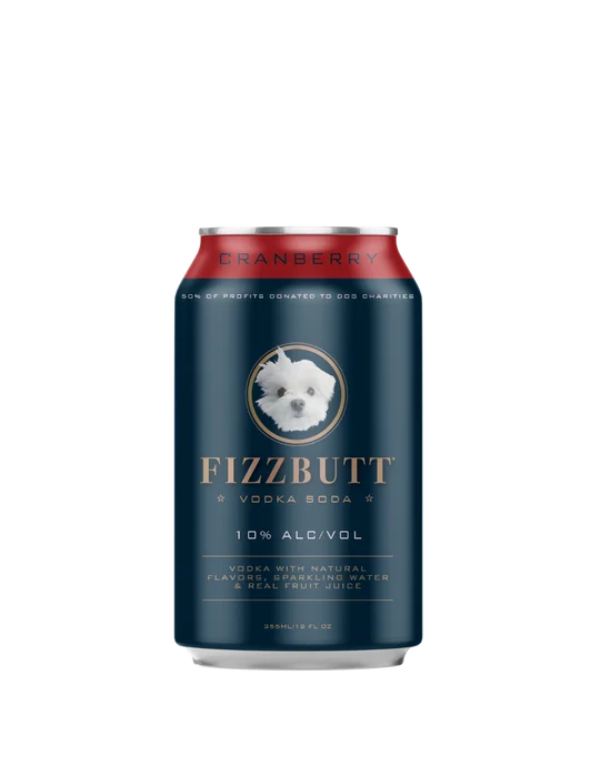 FizzButt Cranberry Vodka Soda Cocktail | 4x335ML