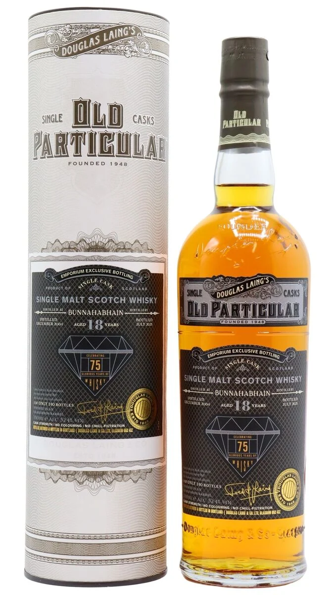 Bunnahabhain 75th Anniversary Old Particular Single Cask # 2004 18 Year Old Whisky | 700ML - Whiskey