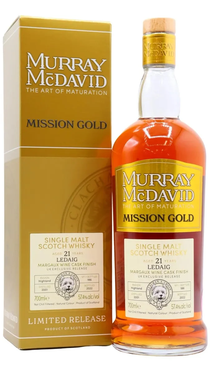 Ledaig Murray McDavid Margaux Wine Cask (UK Exclusive) 2001 21 Year Old Whisky | 700ML - Whiskey