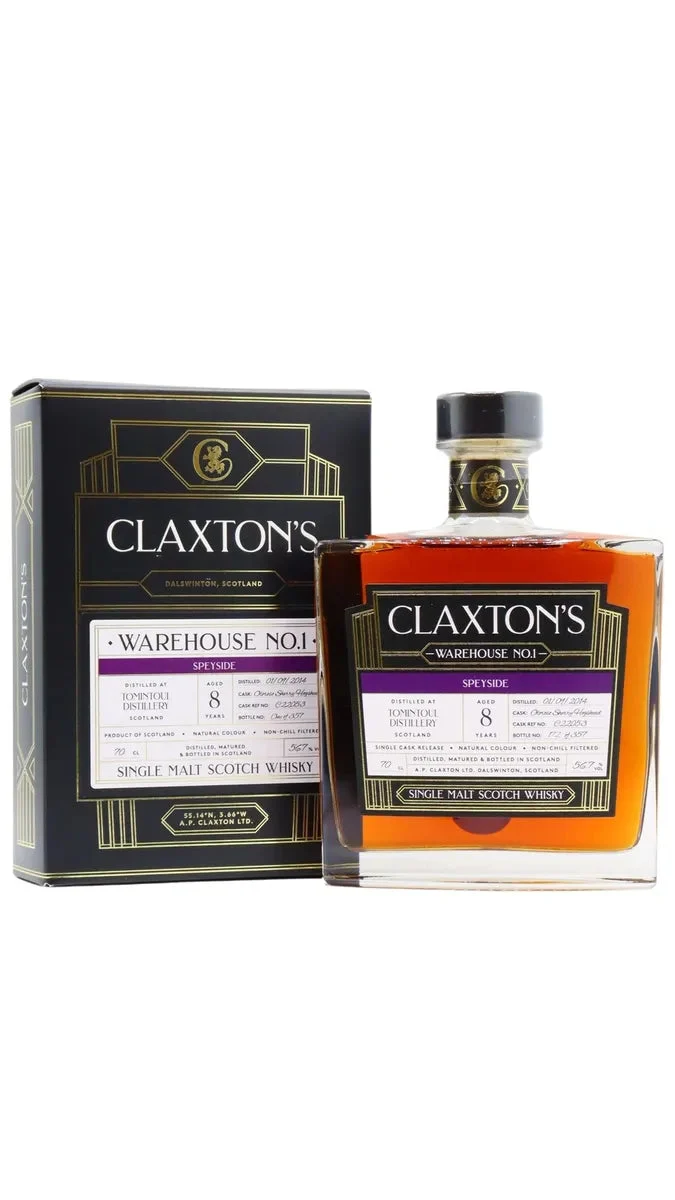 Tomintoul Claxton's Warehouse 1 Oloroso Finish 2014 8 Year Old Whisky | 700ML - Whiskey