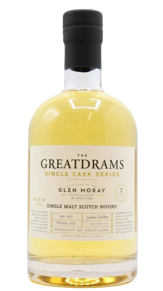 Glen Moray Great Drams Rare Cask Series 2012 7 Year Old Whisky | 700ML - Whiskey