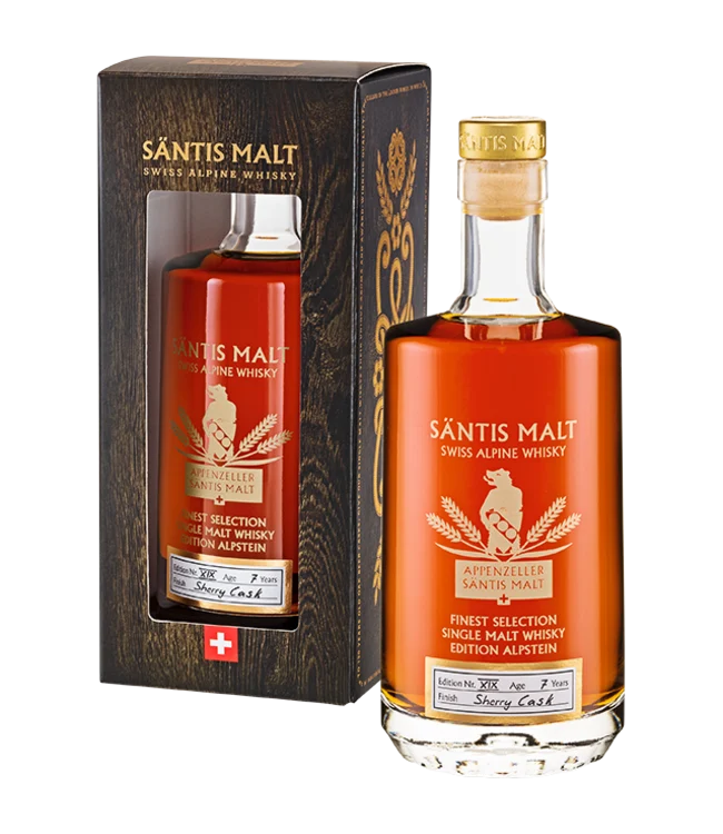 Santis Malt 7 Year Old, Edition Alpstein No. 19 Sherry Cask Finish Swiss Whisky | 500ML - Whiskey
