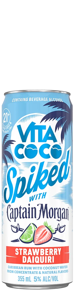Vita Coco Spiked with Captain Morgan Strawberry Daiquiri Cocktail | 4x355ML