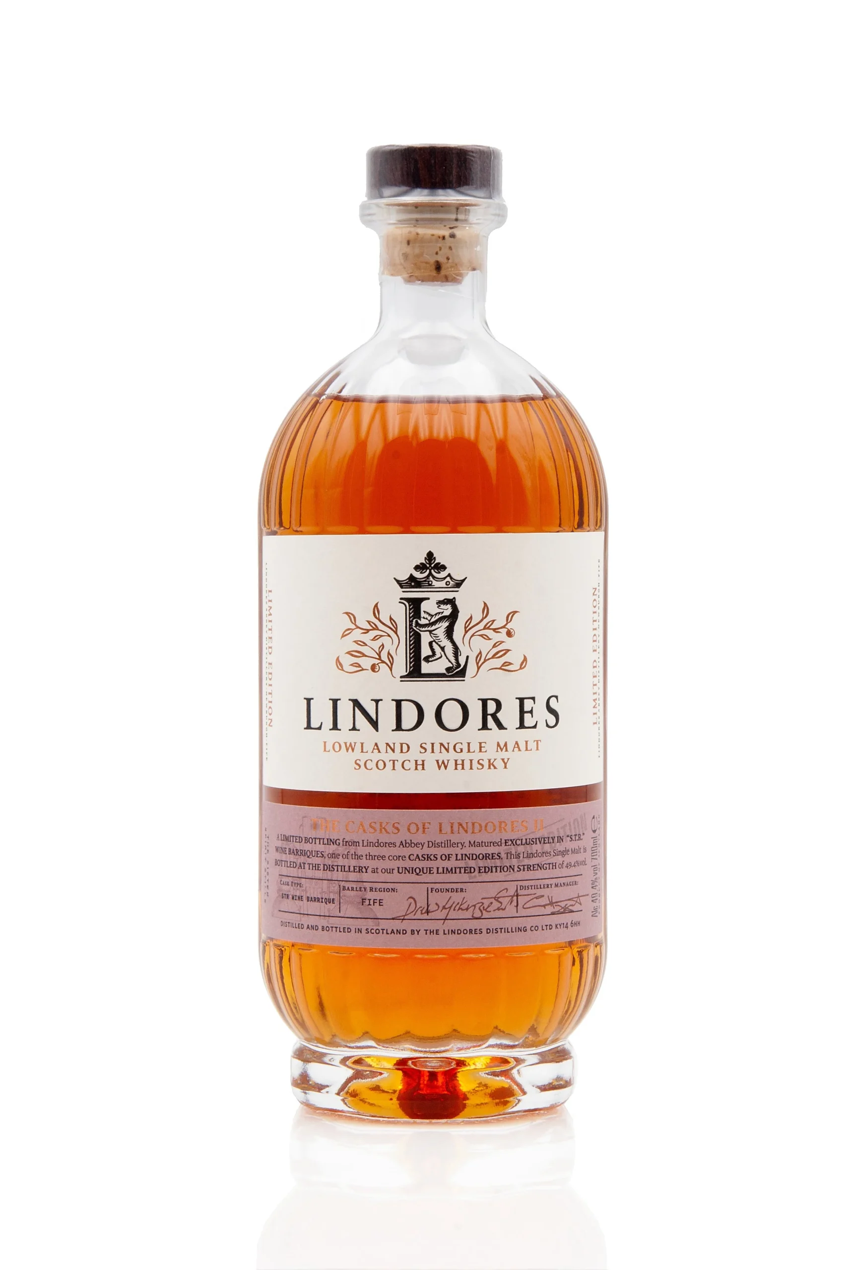 Lindores Abbey STR Barrique Lowland Single Malt Scotch Whisky | 700ML - Whiskey
