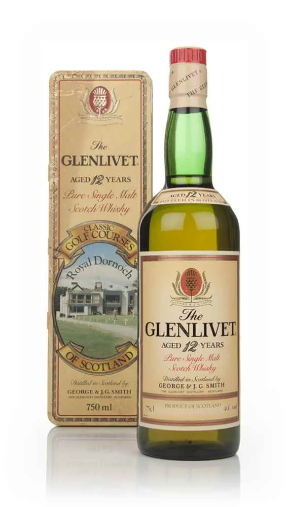 The Glenlivet 12 Year Old - Classic Golf Courses of Scotland (Royal Dornoch) - 1980s Scotch Whisky