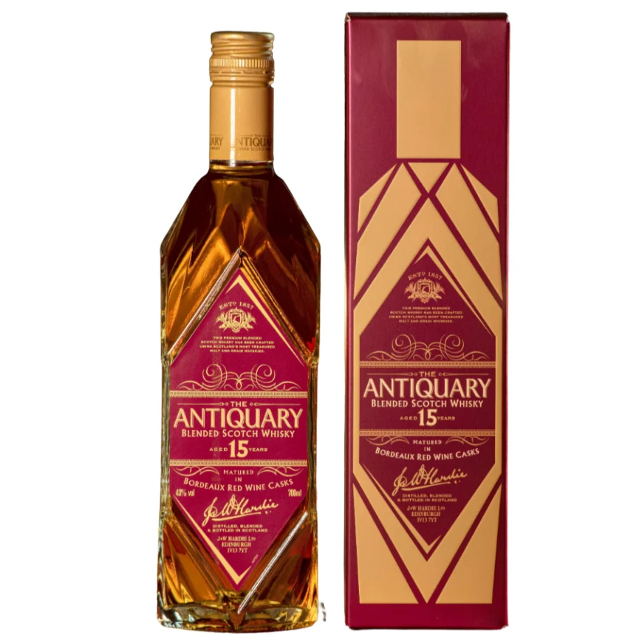 The Antiquary Whisky escocés madurado en barrica de vino tinto de Burdeos de 15 años | 700ML - Whiskey
