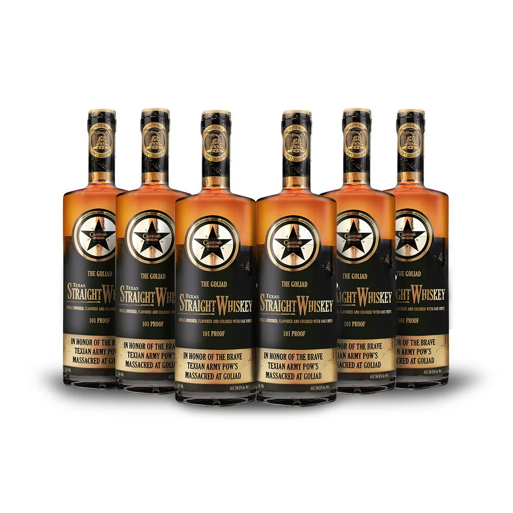 Clifford Distilling | The Goliad: Texas Straight Whiskey (6) BOTTLE BUNDLE