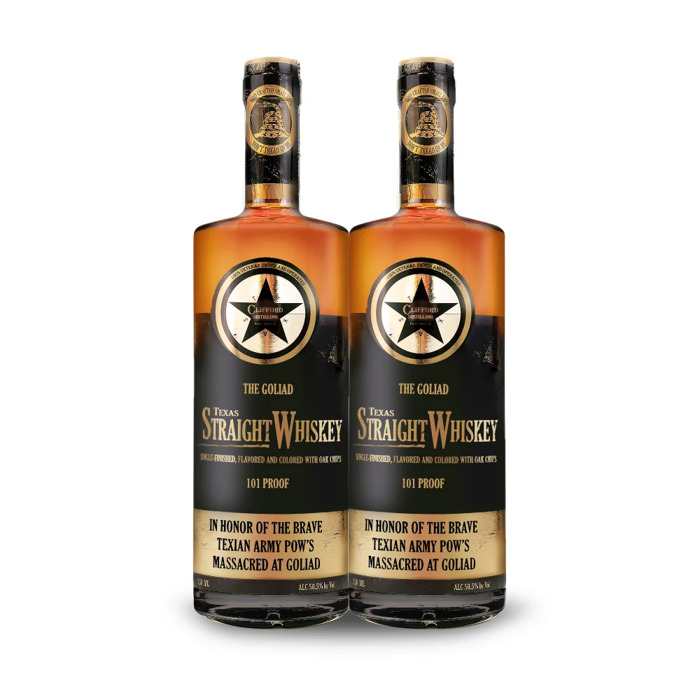 Clifford Distilling | The Goliad: Texas Straight Whiskey (2) BOTTLE BUNDLE