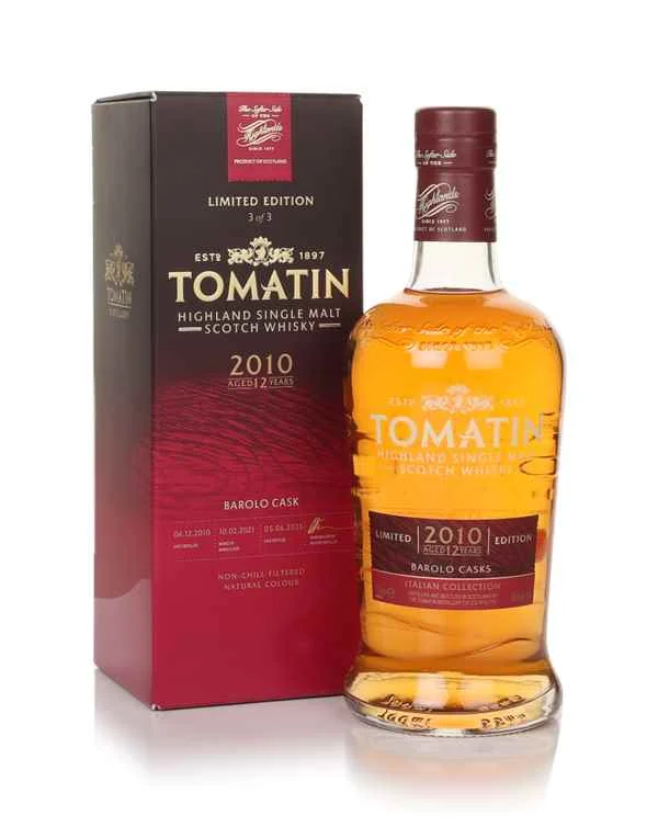 Tomatin 12 Year Old 2010 Italian Collection Barolo Cask Scotch Whisky | 700ML - Whiskey