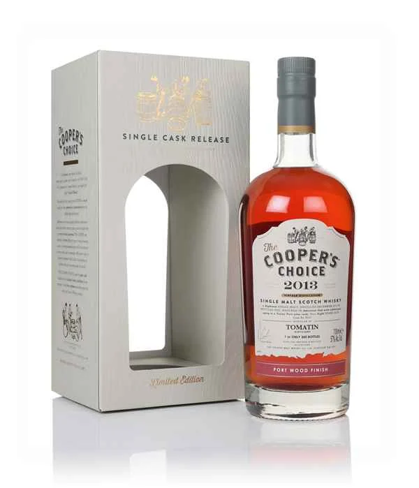 Tomatin 8 años (D.2013, D.2022) Port Wood, whisky escocés The Cooper's Choice | 700ML