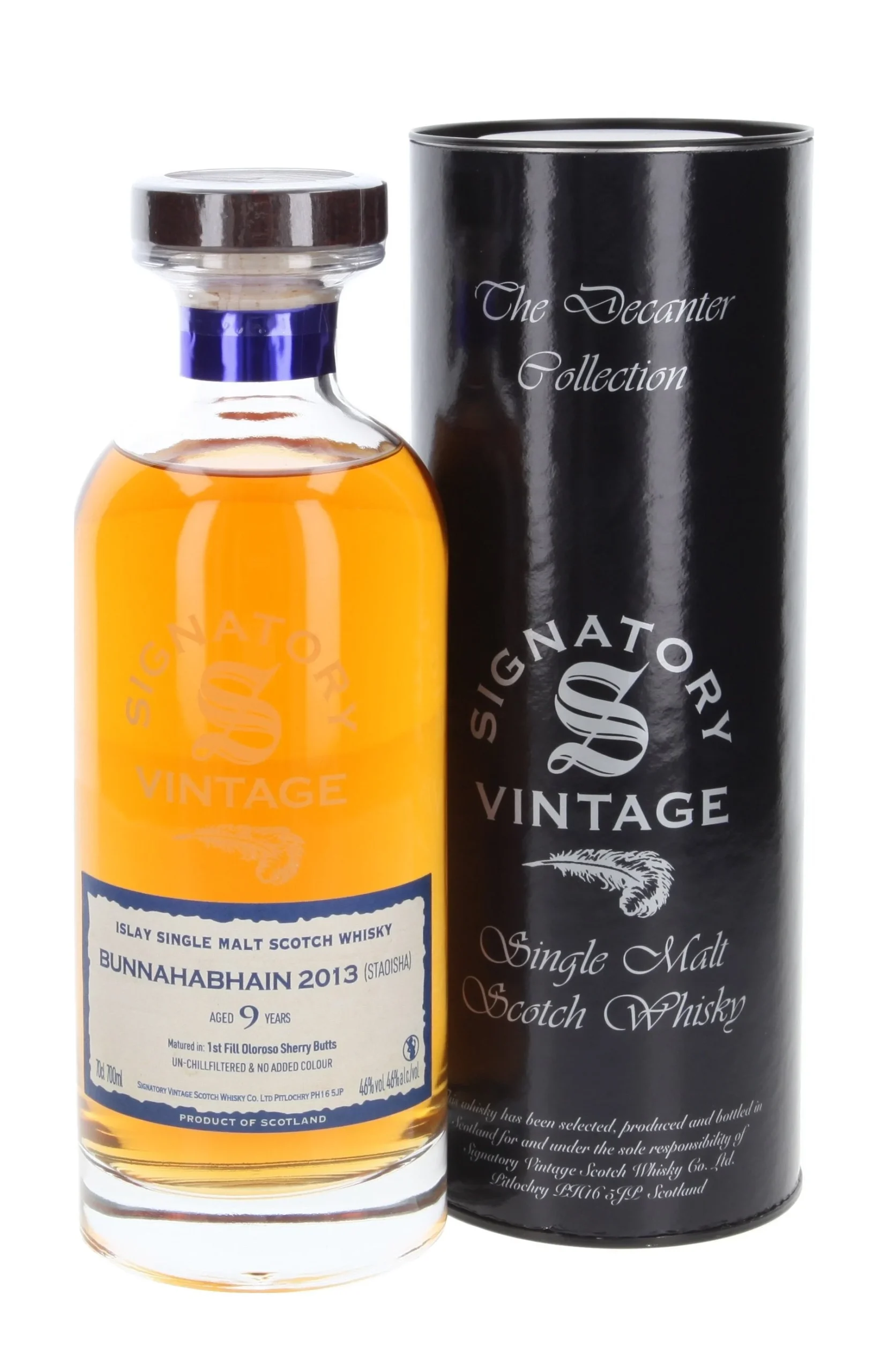 Bunnahabhain (Staoisha) 2013, 9 Year Old Signatory Vintage, The Decanter Collection Scotch Whisky | 700ML - Whiskey